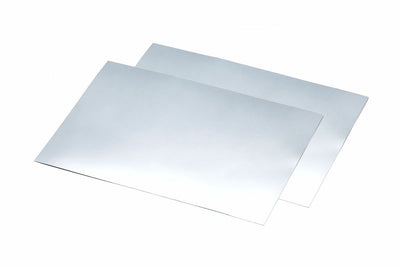 Tamiya Modellbau-Dekoration – 87226 ultradünner Aluminium-Aufkleber – 100 x 144 mm – 0,01 mm dick – 2 Blatt Folie
