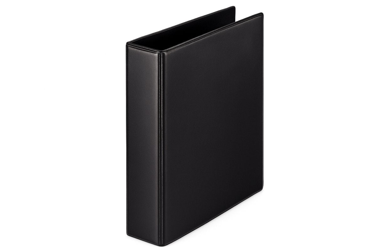 Esselte Essentials Panorama 4-Ring-A4-Ringbinder – Rückenbreite 25 mm – Schwarz