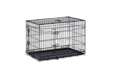 Beeztees Hundebox l – Bank – 2 Türen – faltbar – schwarz – 91 x 61 x 66 cm