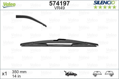 Valeo Silencio VR49 Heckwischer – 350 mm – herkömmlicher Scheibenwischer