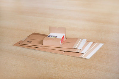Raadhuis-Einschlagverpackung – 335 x 275 x 80 mm – A4+ – braun – 10 Stück – rd-351158-10