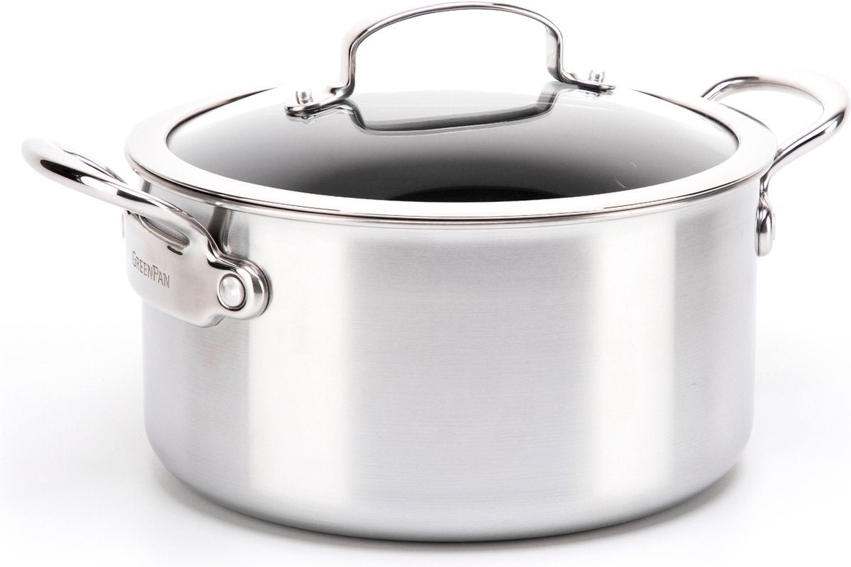 Greenpan Barcelona Evershine Kochtopf mit Deckel 24 cm 5,8 l