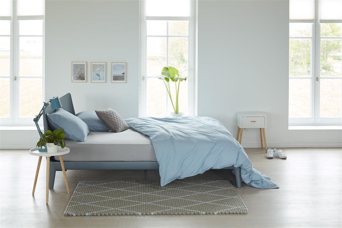 Bettwäschehouse – Jersey – Topper-Spannbettlaken – 200 x 220 cm – hellgrau