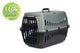 Beeztees Gipsy Öko-Reisekorb Katze – Transportbox Katze kleines Haustier – abnehmbarer Deckel grün schwarz – L – 58 x 38 x 38 cm