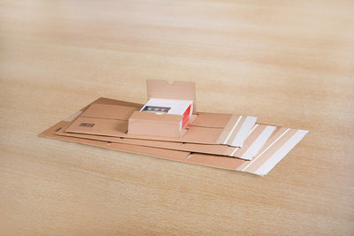 Raadhuis-Einschlagverpackung – 249 x 165 x 60 mm – A5+ – braun – 10 Stück – rd-351156-10