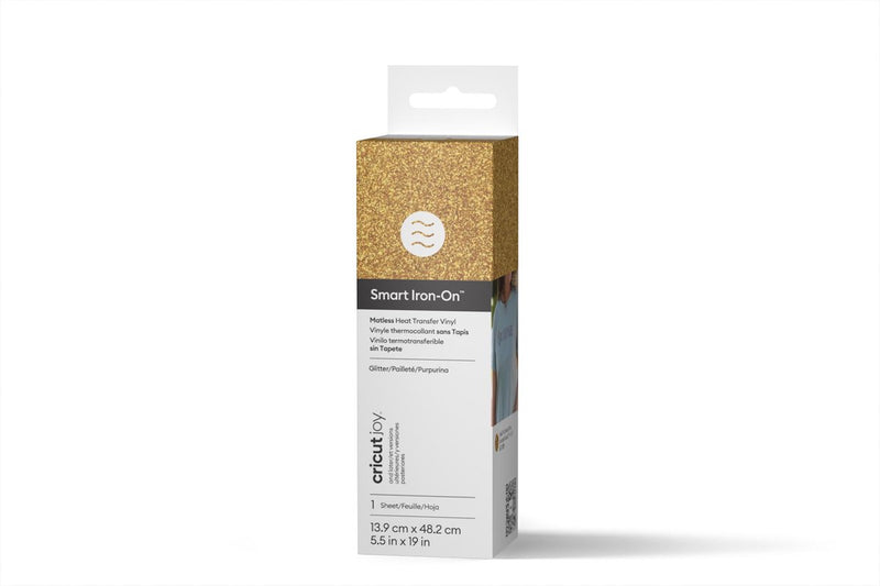 Cricut Joy™ Smart Iron-On™ HTV mit Glitzer – Gold (keine Matte erforderlich)