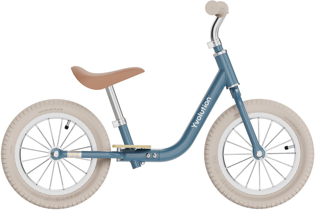 Yvolution – Velo Classic – Laufrad – Vintage-Blau – verstellbarer Sattel und Lenker