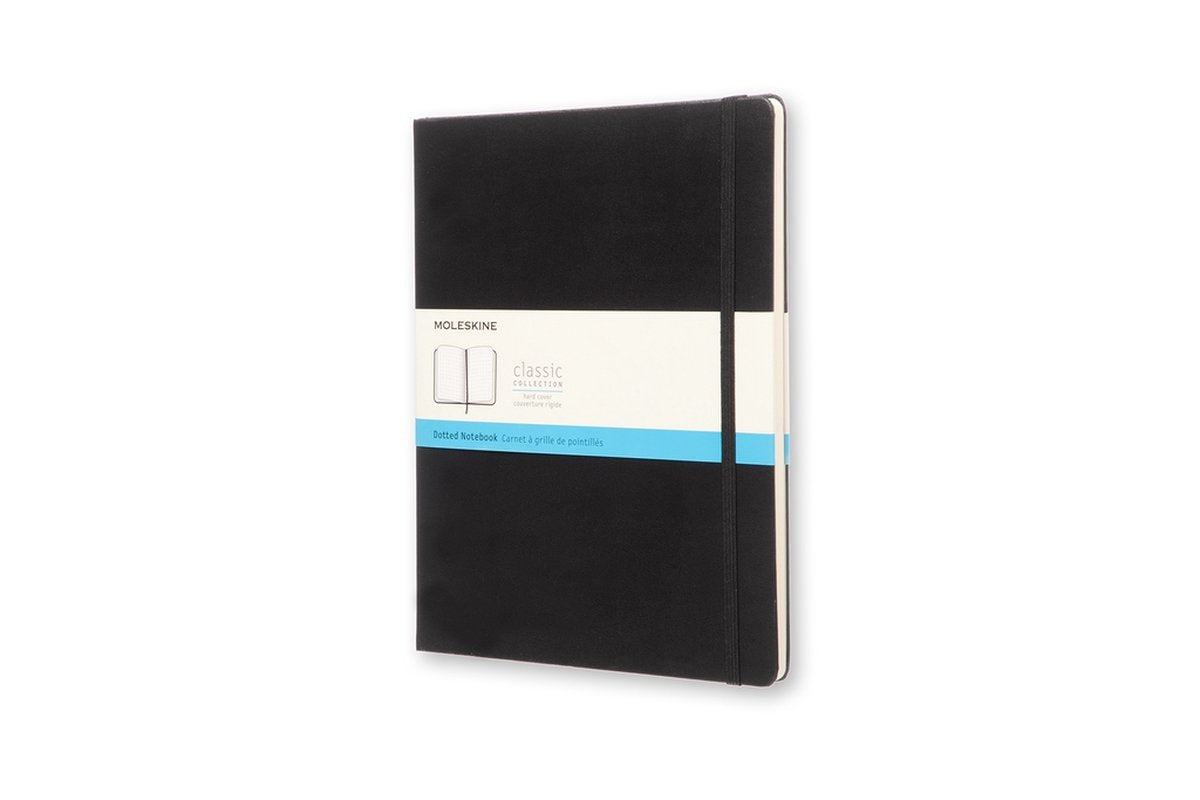 Klassisches Moleskine-Notizbuch – extra groß – Hardcover – gepunktet – schwarz