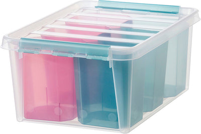 Smartstore - Farbe 14 Aufbewahrungsbox 14 Liter mit 6 Trennwänden - Polypropylen - transparent