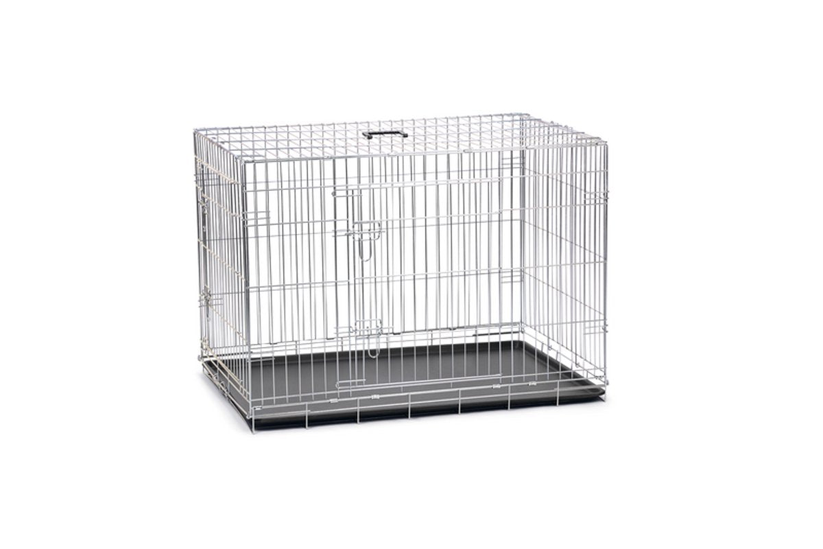 Beeztees Hundebox XL – Bank – 2 Türen – faltbar – verzinkt – 107 x 70 x 76 cm
