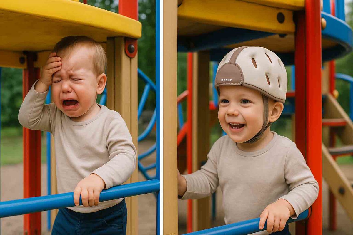 Dooky® Dooky Baby-Schutzhelm – leichter Schutzhelm 6–24 Monate – verstellbar, stoßdämpfend