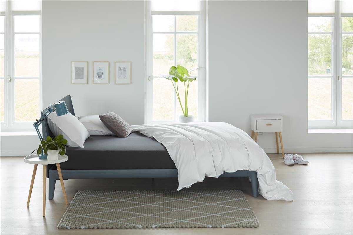 Bettwäschehouse – Jersey – Topper-Spannbettlaken – 120 x 220 cm – Anthrazit