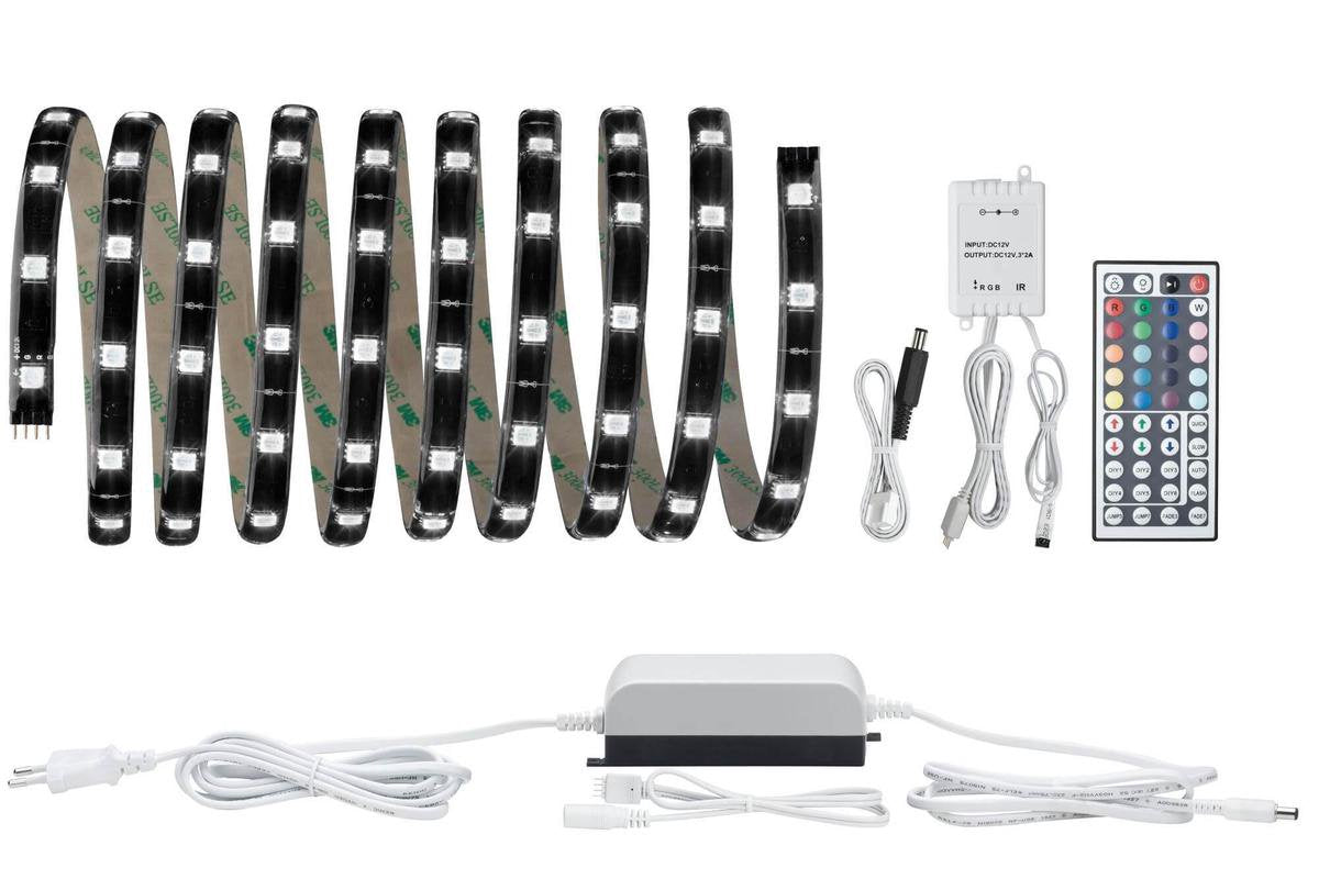 Paulmann Funktion YourLED Basisset 3m RGB 28,8W schwarz Kunststoff, 70322