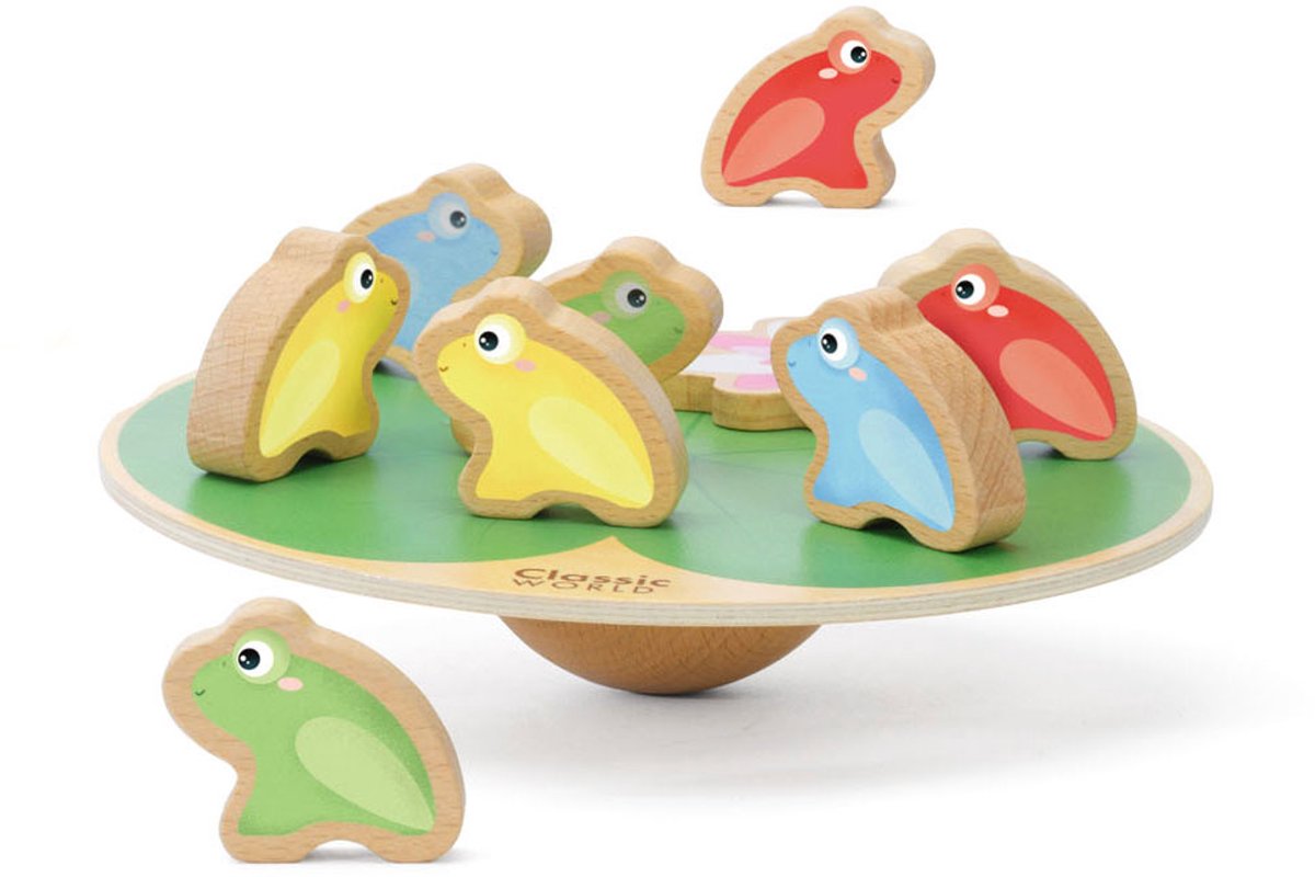 Klassische Welt der Weltstapel Waterlelie mit Fröschen