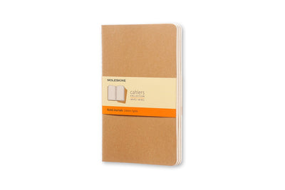 Moleskine Cahier-Tagebücher – groß – liniert – braun – 3er-Set