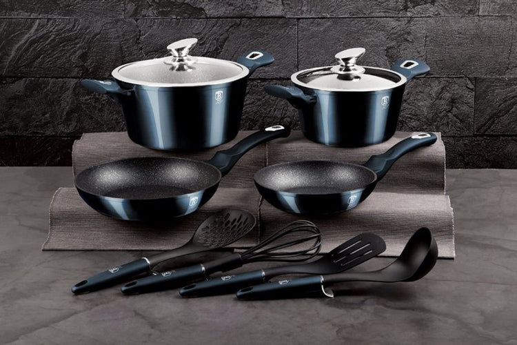 Berlingerhaus Berlinger Haus 6143 – 10-teiliges Pfannenset – Metallic-Linie – Carbon-Edition