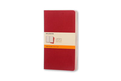 Moleskine Cahier-Tagebücher – groß – liniert – rot – 3er-Set