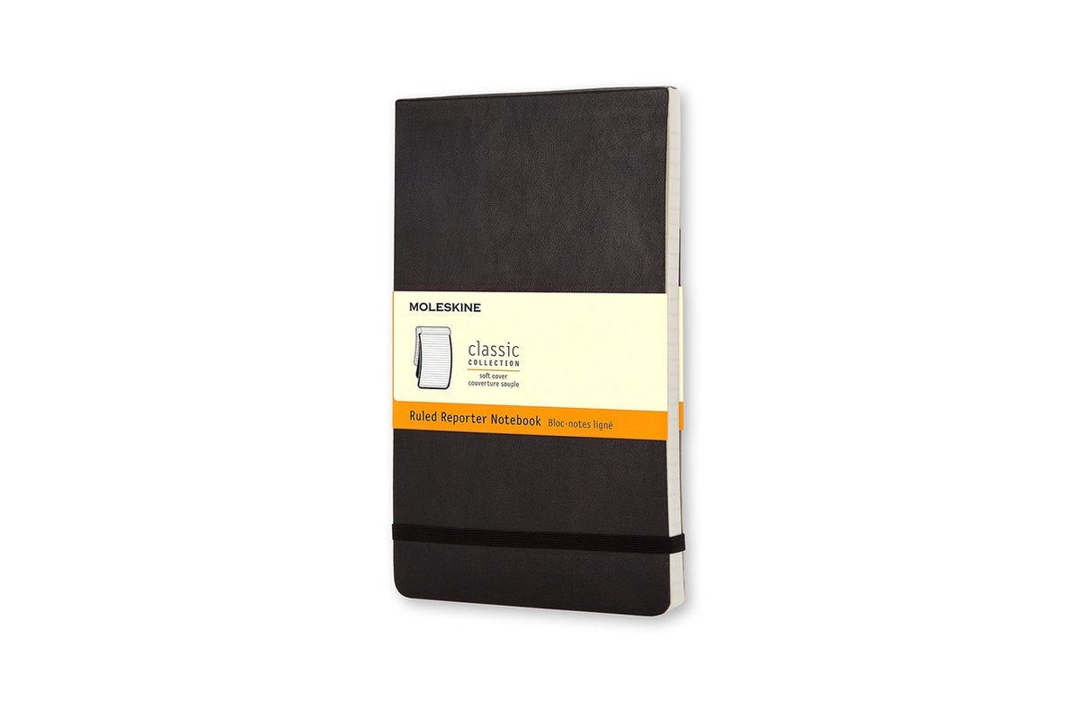 Moleskine Reporter-Notizbuch – Tasche – Softcover – liniert – Schwarz
