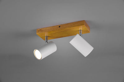Trio Marley - Spot - Weiß matt - exkl. 2x gu10 4,5w - Holzelement