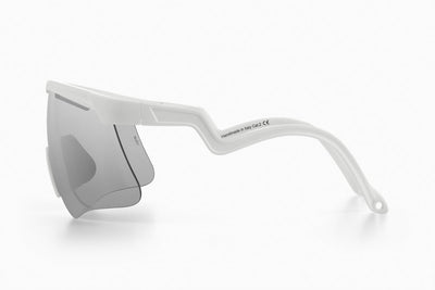 Alba Optics Fahrradbrille – Delta White Vzum Alu Schiefer