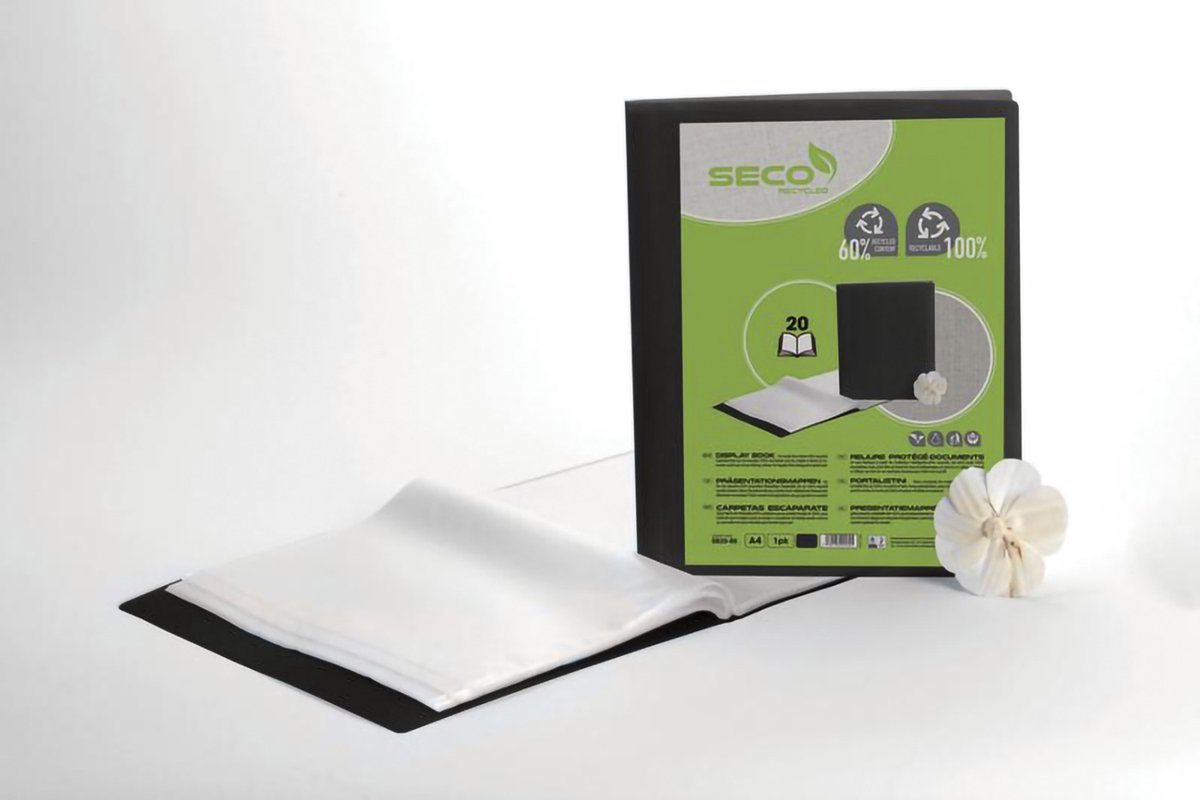 Seco-Showalbum – A4 – 20 Beutel – 50 Mikron – schwarz – biologisch abbaubar – se-db20-bk