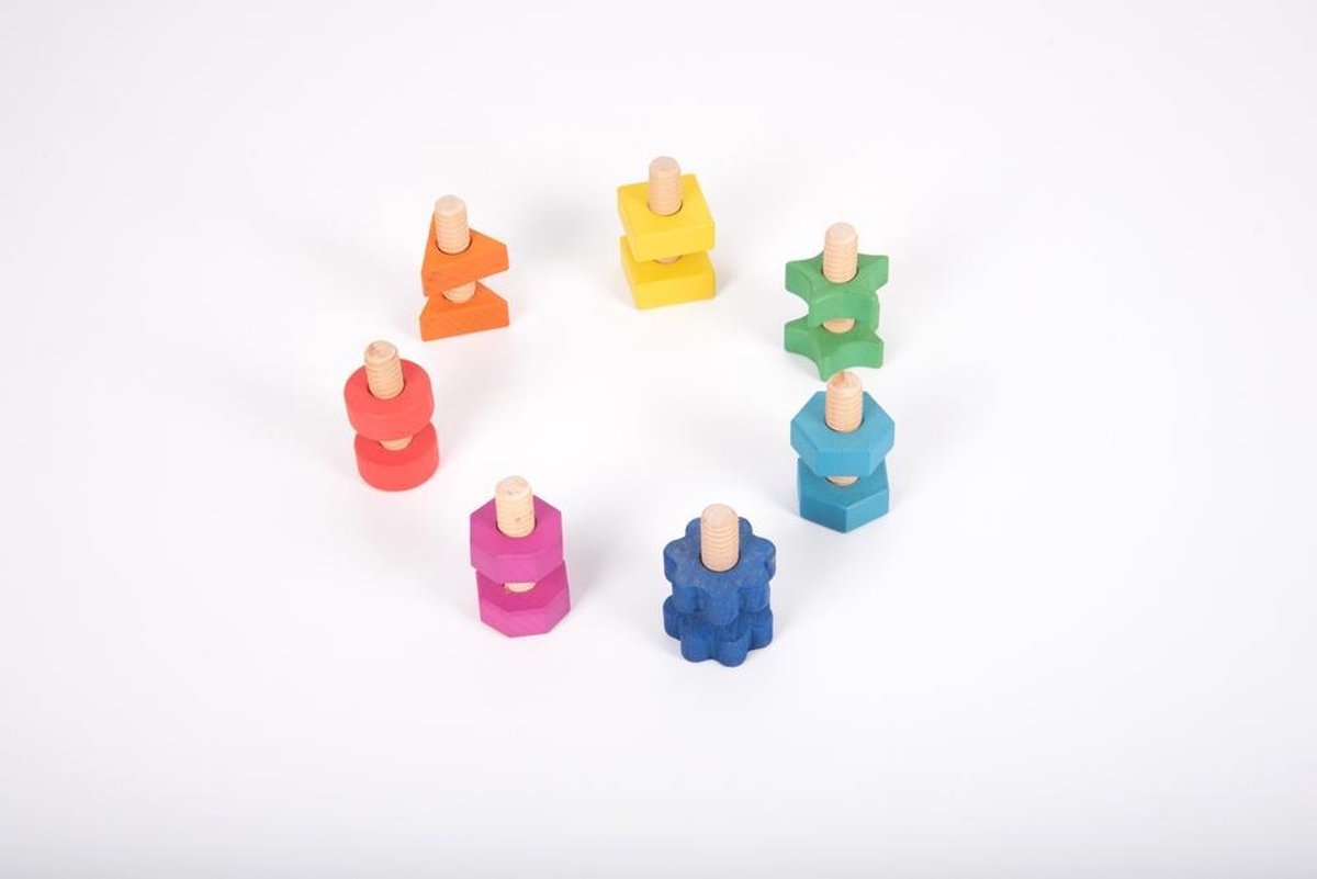 Tickit Regenbogen-Holzmuttern, Schrauben