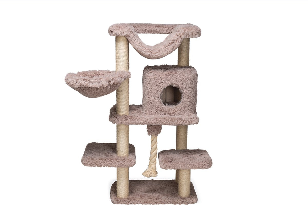 Beeztees Duco – Kratzbaum – Taupe – 60 x 45 x 126 cm