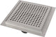 Differnz Duschrinne – mit Flansch – quadratisch – 25 x 25 cm – Edelstahl