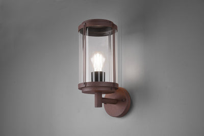 Trio Tanaro - Wandleuchte - Rostfarbe - exkl. 1x e27 7w - Außenbeleuchtung - IP44