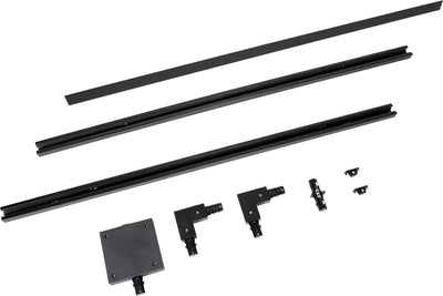 Lucide Gleis-Starterset - 1-Phasen-Schienensystem-Schienenbeleuchtung - 2 Meter - Schwarz