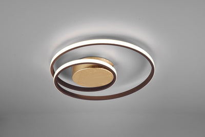 Rl Live Your Light Reality Zibal - Deckenleuchte - Gold mit Rostbraun - inkl. 1x SMD 22w - dimmbar - 4 Brennmodi