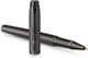 Parker im monochromen Tintenroller | schwarze Tinte | Gunmetal-Finish und Details | feiner Punkt | Geschenkverpackung