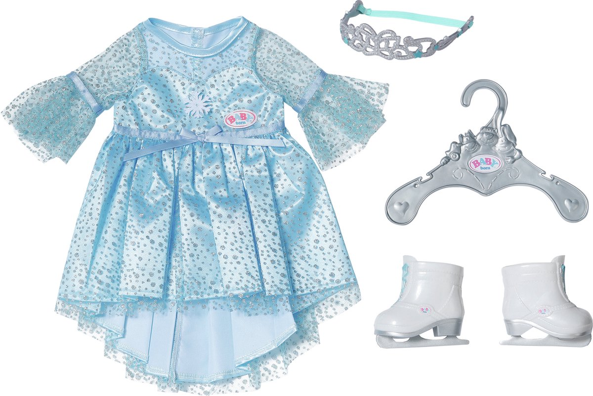 Baby geborene Prinzessin auf Eiskleid 43 cm