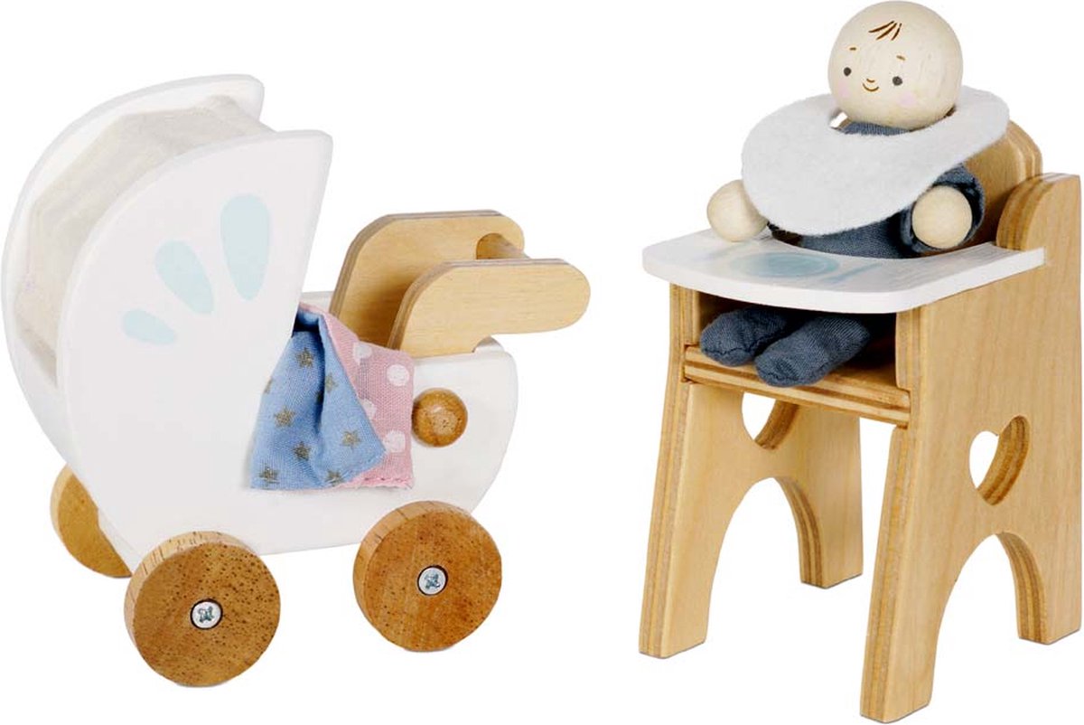 Le Toy Van Puppenhausmöbel-Babyset – Holz