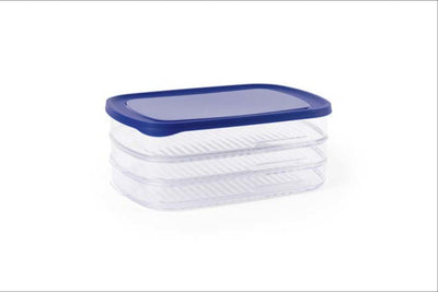 Day to Day Fleischbox 3-lagig – hergestellt in Belgien – transparente Frischhaltebox für Aufschnitt – BPA-frei, spülmaschinenfest, recycelbar
