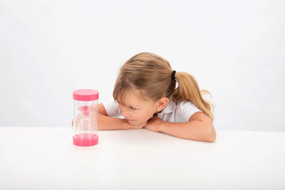 Tickit Sanduhr-Spielzeug, farbenfroh, 2 Minuten, rosa, pädagogisch.