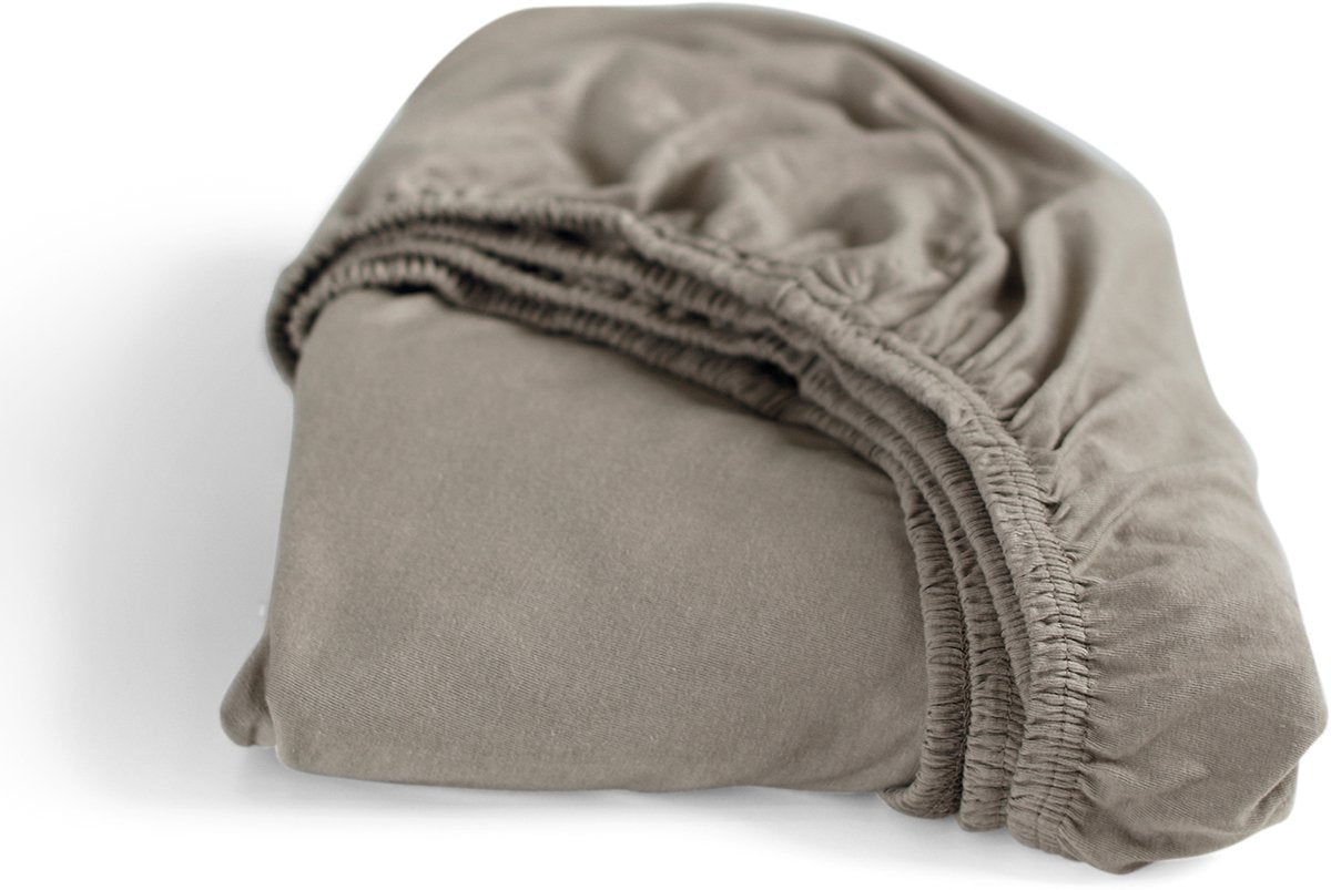 Cinderella - Spannbettlaken (bis 35 cm) - Jersey - 180x200 cm 210 cm - Taupe