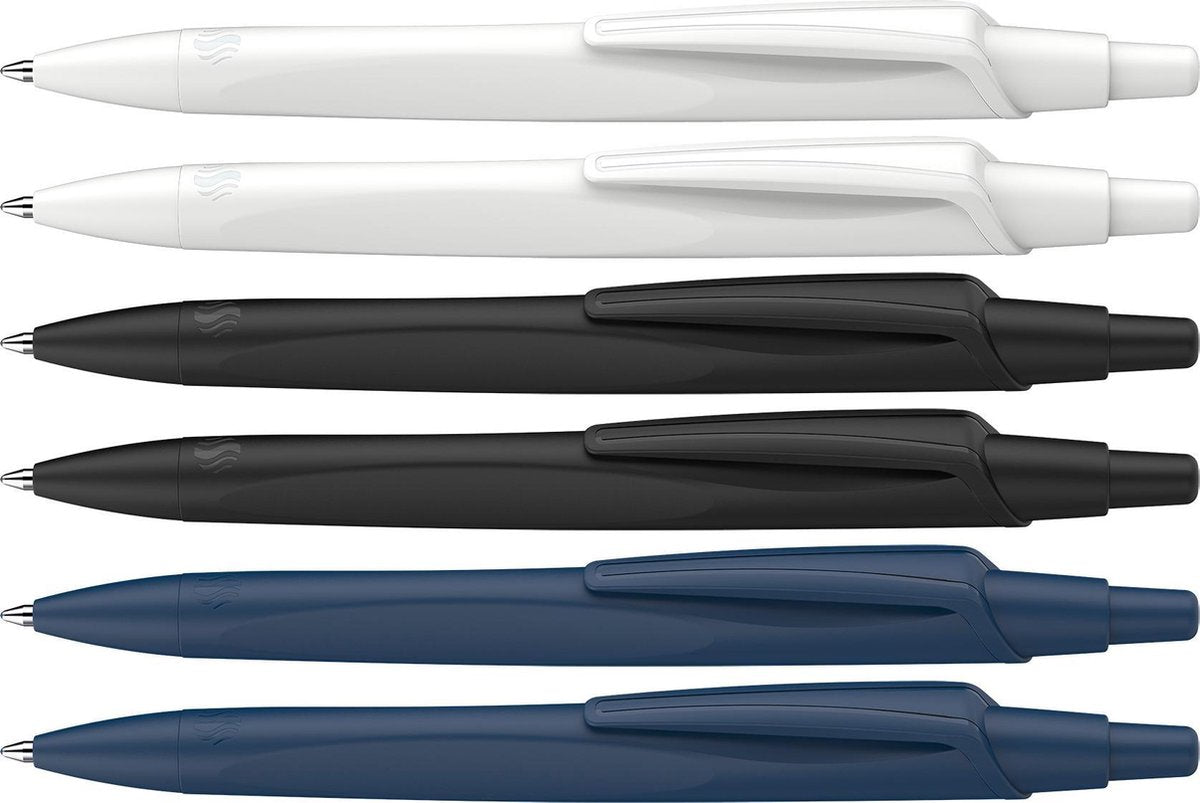 Schneider writing instruments schneider ballpoint pen - reco - 6 pieces assorted - blue angel - recycled - nib m - writing color blue - s-131886