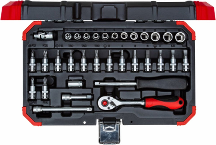 Gedore Red Dip Keys Set 1 4 Zoll SW 4-13 mm schwarz 33-teilig