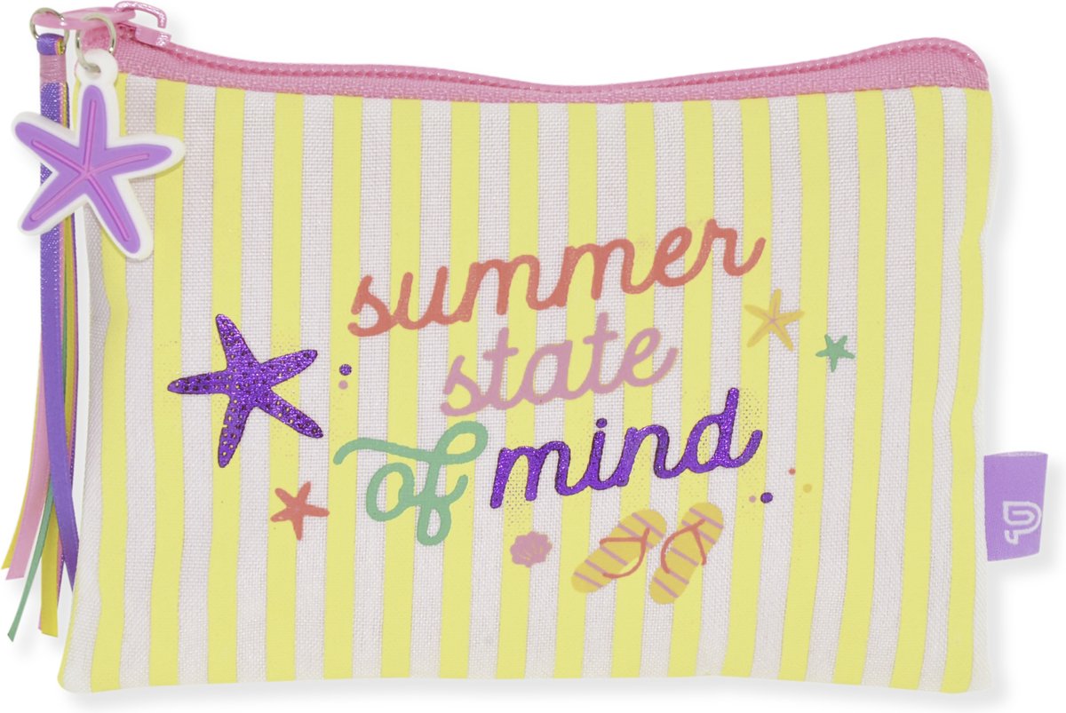 Kangaro Federmäppchen – Beach Happy – gestreift – 15 x 10 cm – Zeichenetui – k-pm320030