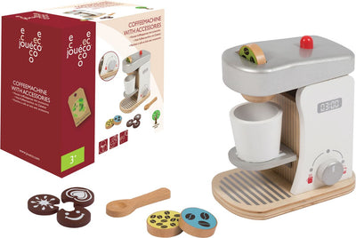 Joueco Holzkaffeemaschine mit Accessoires