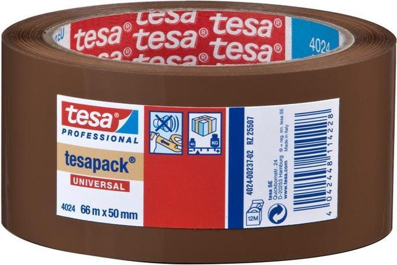 Tesa Professional 1059182 – 4024 Packung PP braun 66 m x 50 mm | 6 Stück