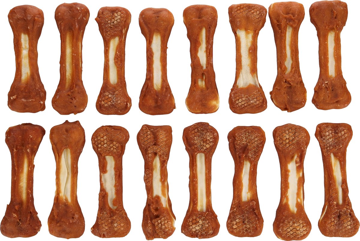 Flamingo-Hundesnack – Hautkeule mit Huhn – 15 cm – glutenfrei – ohne Zuckerzusatz – 16 Stück – 1,6 kg