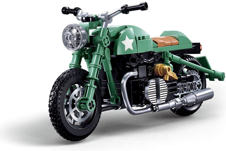 Sluban Modellsteine Motorrad R75 Bauspielzeug – Konstruktionsspielzeug Motorradmodellbau – Baukasten mit 215 Bausteinen – M38-B1133 – ab 10 Jahren