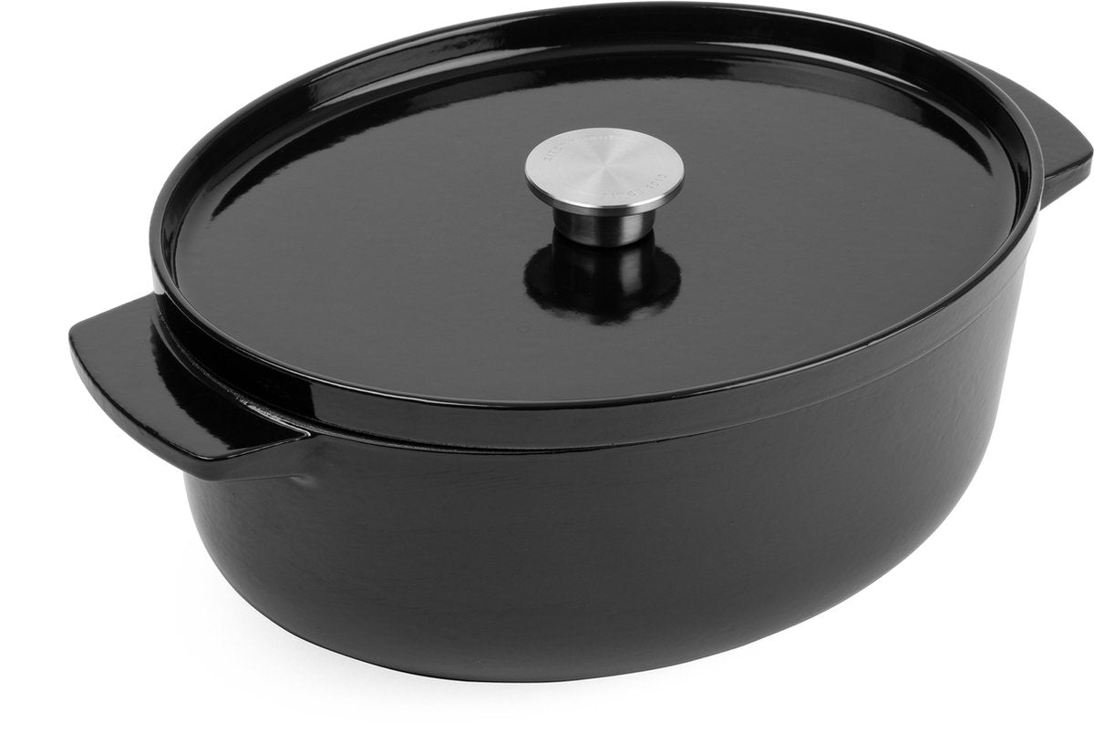 Kitchenaid Bratpfanne 30 cm – emailliertes Gusseisen – Onyxschwarz – oval