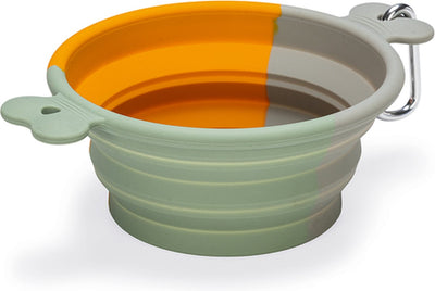 Beeztees rua – Reisenapf für Hunde – Silikon – Orange – 750 ml