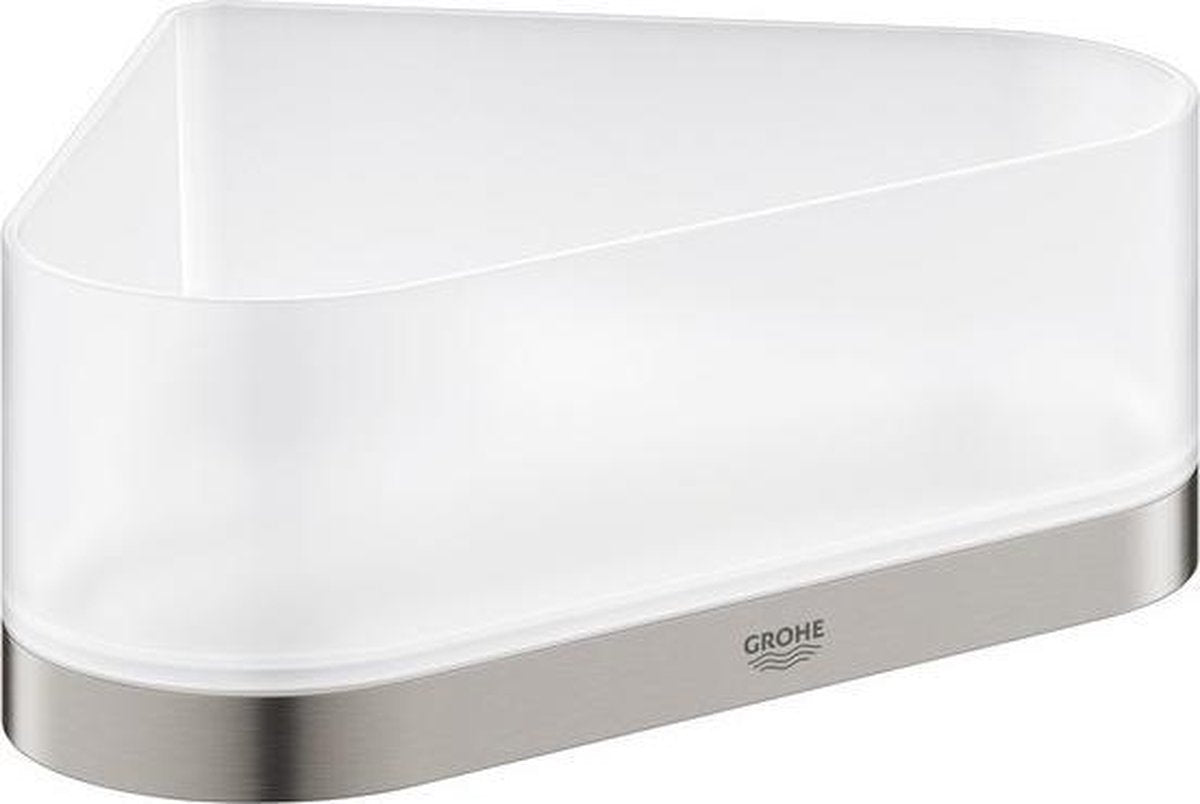 Grohe Selection Eckduschwanne mit Halterung – Supersteel (Edelstahloptik) – 41038dc0