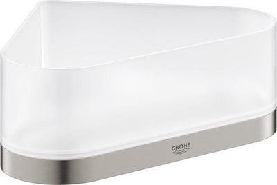 Grohe Selection Eckduschwanne mit Halterung – Supersteel (Edelstahloptik) – 41038dc0