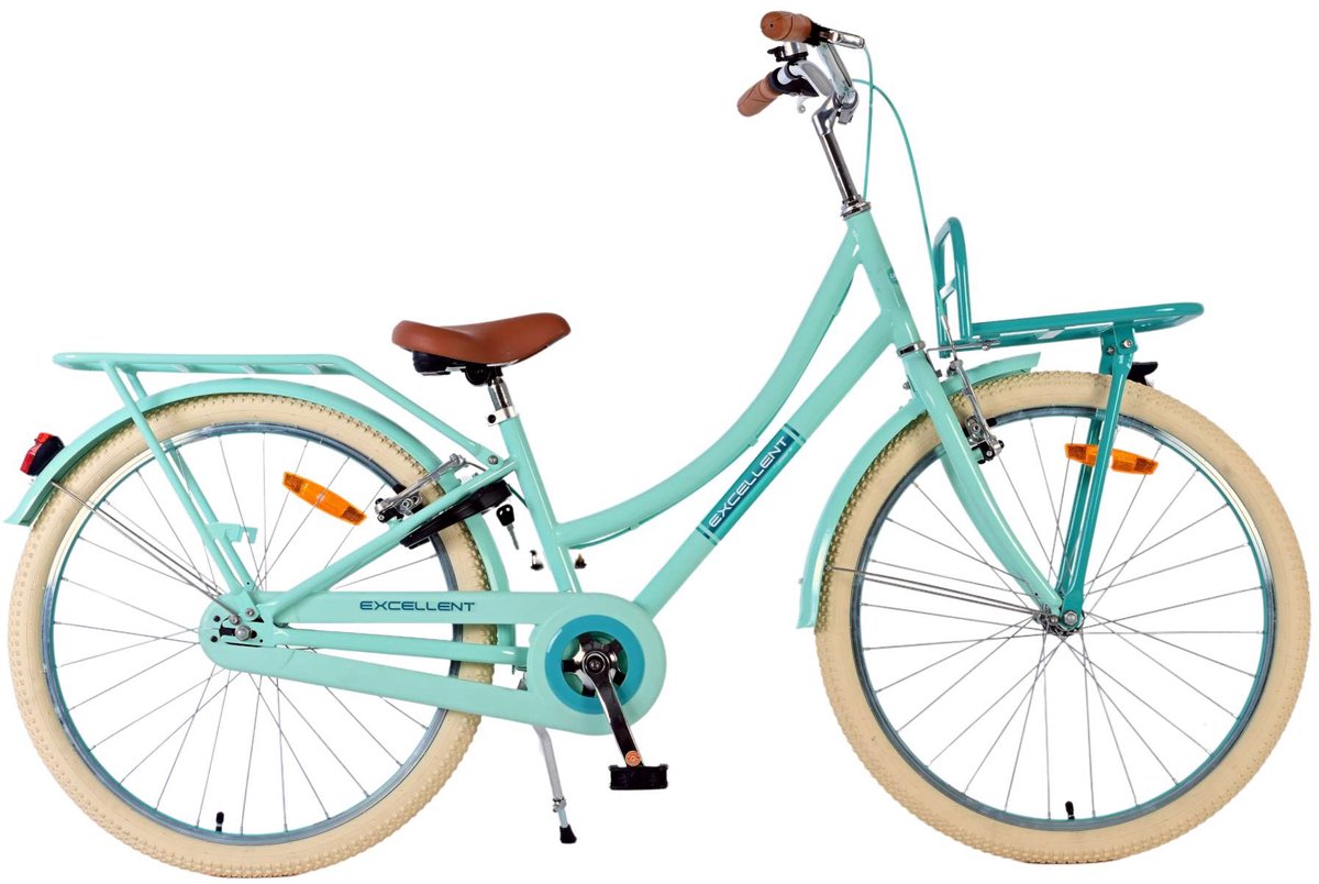 Volare Exzellente Kinderfahrrad - Mädchen - 24 Zoll - Grün - Zwei Handbremsen