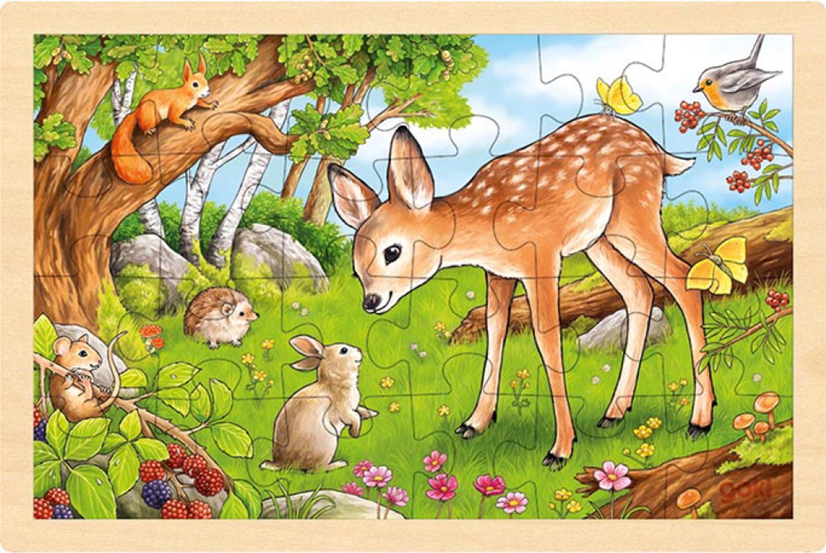 Goki Holzpuzzle -Puzzle -Hirsch, 24st.